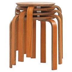 Bentwood Stool in the Style of Avlar Aalto for Artek