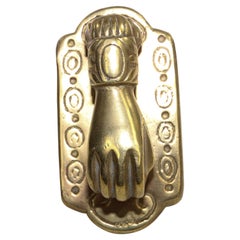 Antique Cast Brass Hand Door Knocker from France