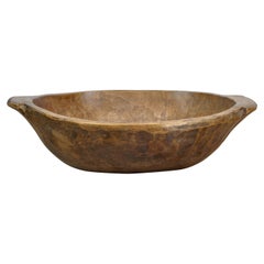 Handmade Wooden Dough Bowl, Early 1900s