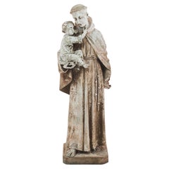 1900s French Saint Anthony Sculpture