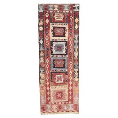 Bobyrug's Nice Vintage Anatolian Turkish Kilim