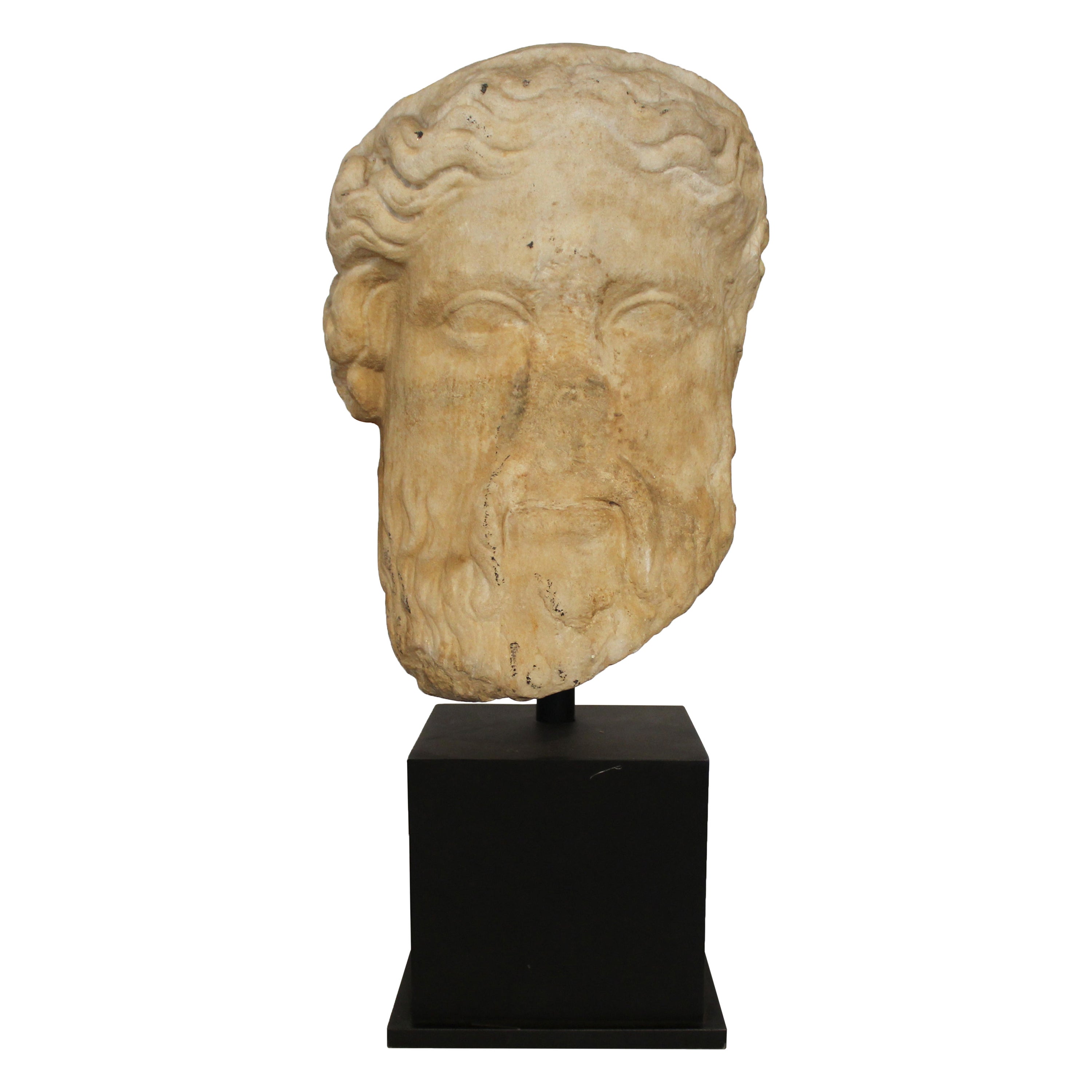 Hermes Head Sculpture, 4th Century, Greece For Sale