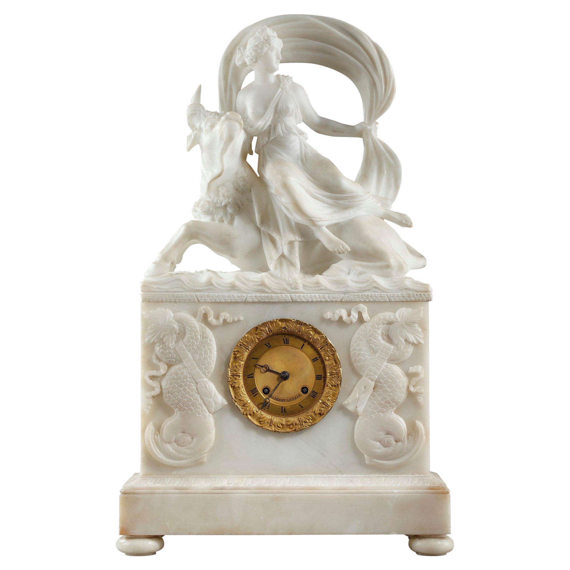 Alabaster Clock, "The abduction of Europa"