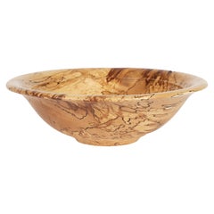 Richard Chapman Large English Hand Turned Spalted Beech Wood Bowl