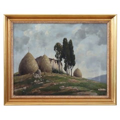 20th Century Oil on Canvas Italian Painting Tuscan Landscape, Signed