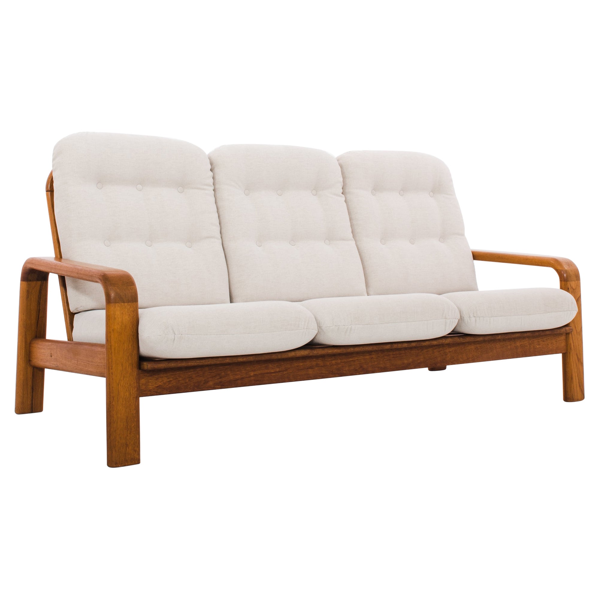 1960s Danish Teak Upholstered Sofa