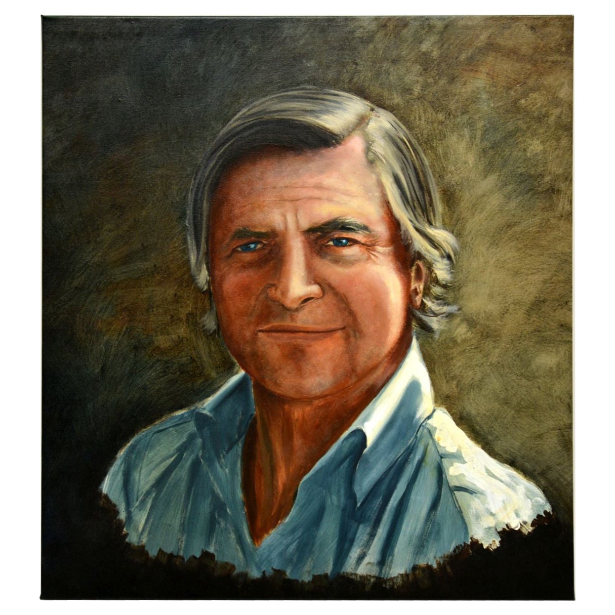 Vintage Oil Painting, Self Portrait by John Mackay For Sale