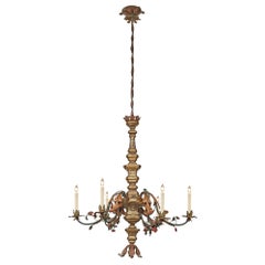 Italian 19th Century Mecca and Hand Painted Chandelier