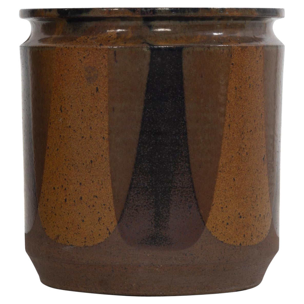 David Cressy Flamed Glaze Cylinder Planter by Earthgender, 1965