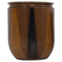 David Cressy Flamed Glaze Cylinder Planter by Earthgender, 1965
