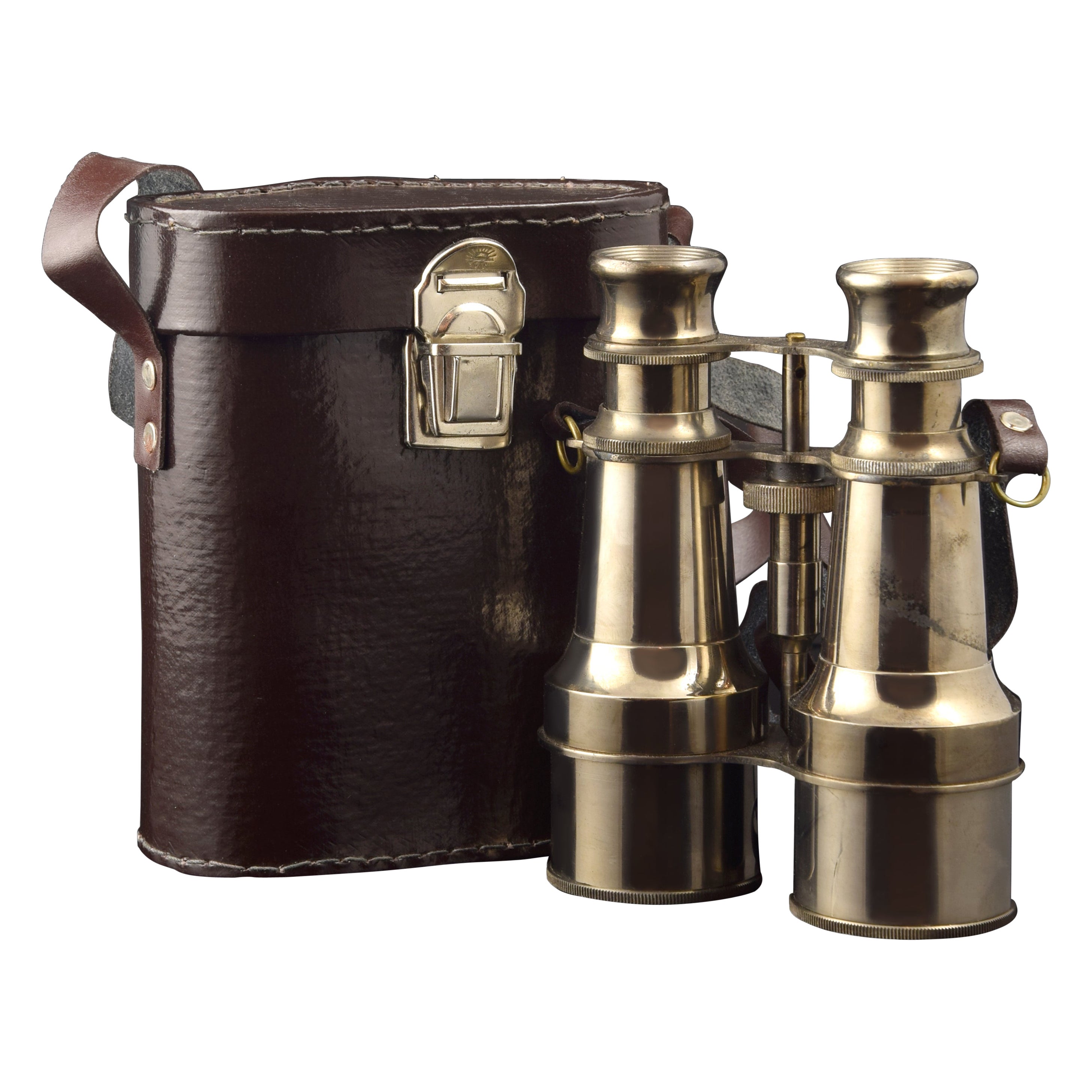 Metall-Binoculars mit Etui, 20. Jahrhundert