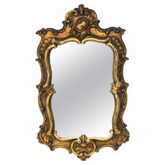 1860s Giltwood French Carved Mirror
