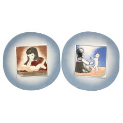 Heljä Liukko-Sundström Per Arabia Edizione limitata di piatti da parete Mother & Child