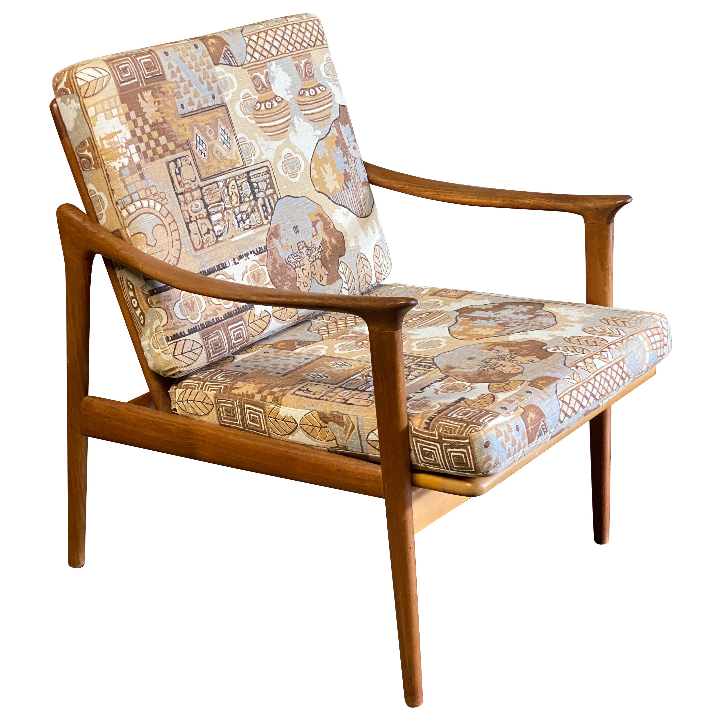 Frederik A. Kayser for Vatne Mobler Teak Lounge Chair