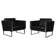 Hans J. Wegner Pair of Lounge Chairs, Model JH-101