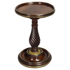 Antique Regency Rosewood and Brass Candlestick Riser