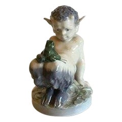 Royal Copenhagen Figurine Faun with Frog No 1713