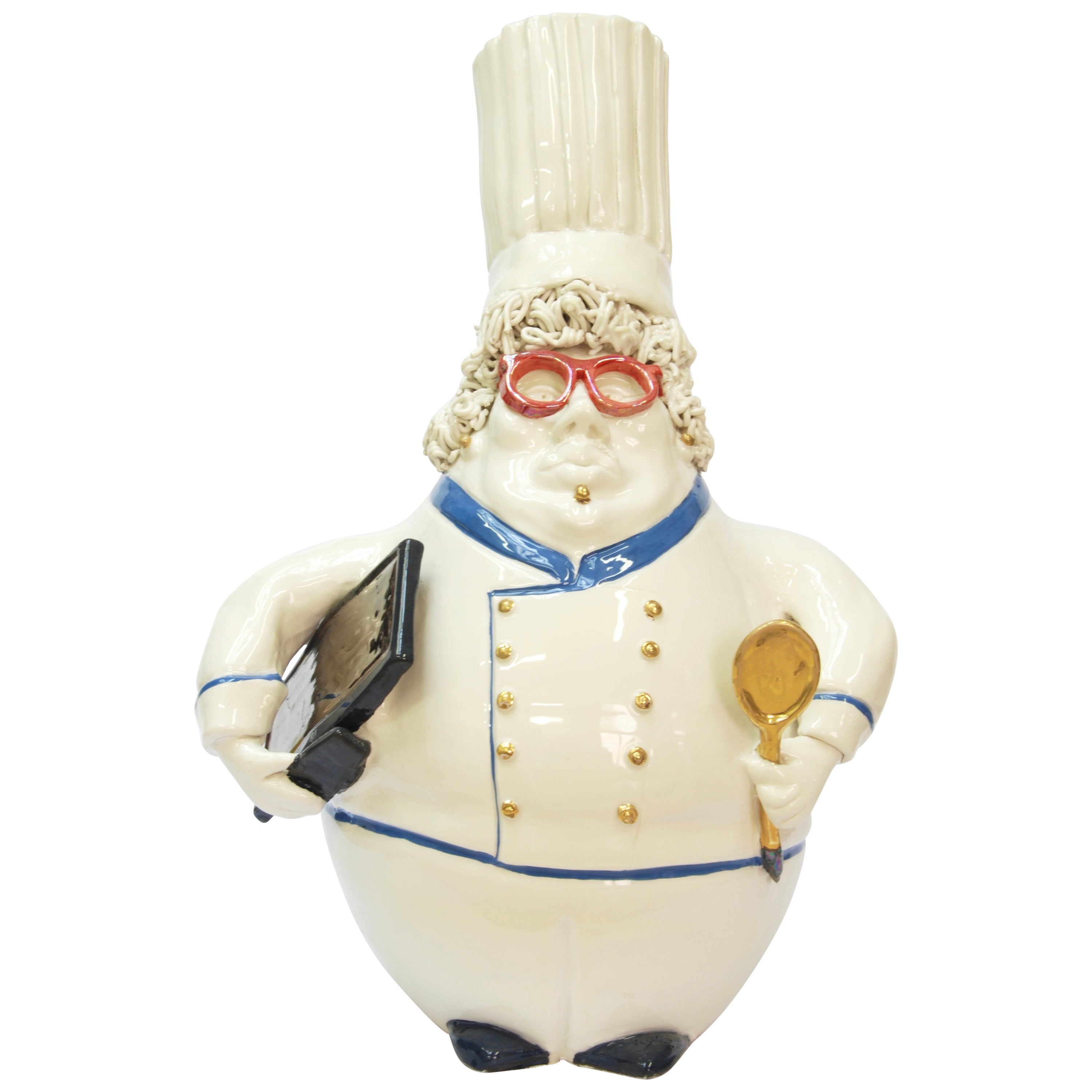 Big Chef, Kitchen Decorative Centerpiece Handmade Italy 2020, Hand-Crafted For Sale