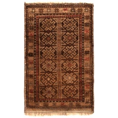 Antique Baluch Beige Brown Wool Persian Rug by Rug & Kilim