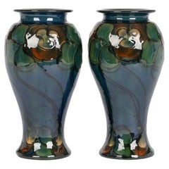 Eiler Londal Pair Danico Skronvirke Art Pottery Floral Vases