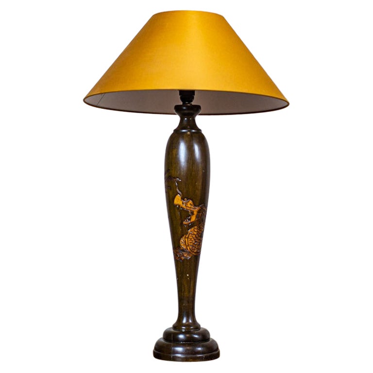 Modern Exotic Wood Lamp from the Turn of the 20th and 21st Centuries For Sale