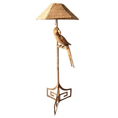 Mario Lopez Torres Parrot Motif Wicker Floor Lamp