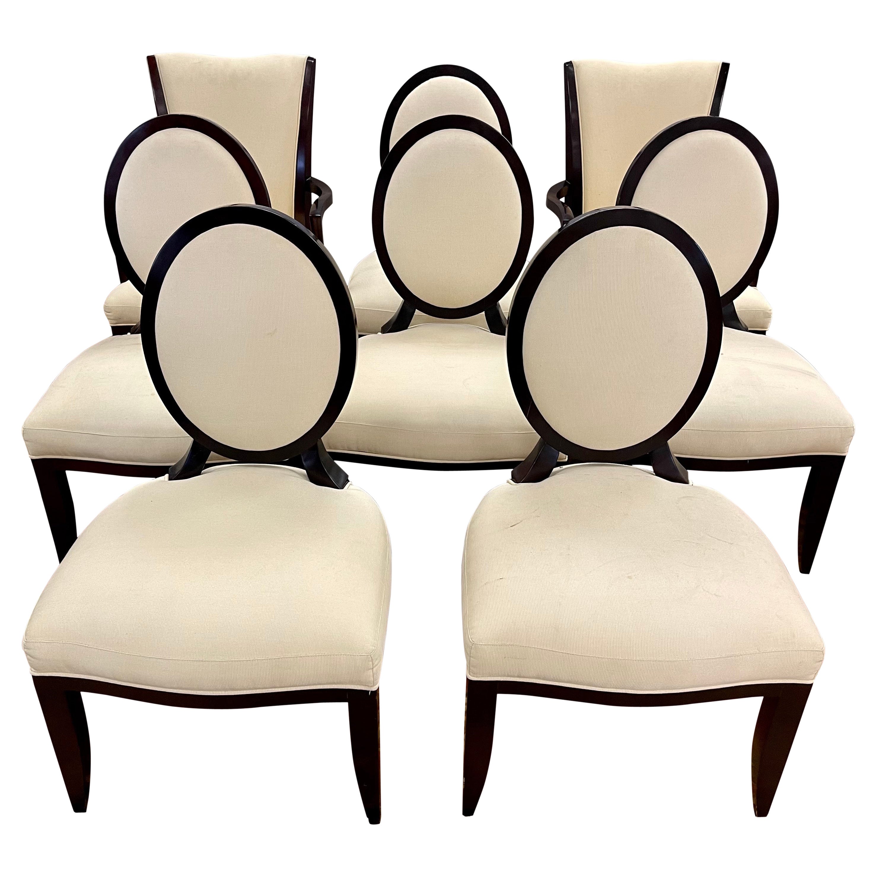 Barbara Barry for Baker Furniture Set of Eight Matching Dining Room Chairs Set