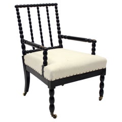 Antique Ebonized Bobbin Turned Chair, ca 1900