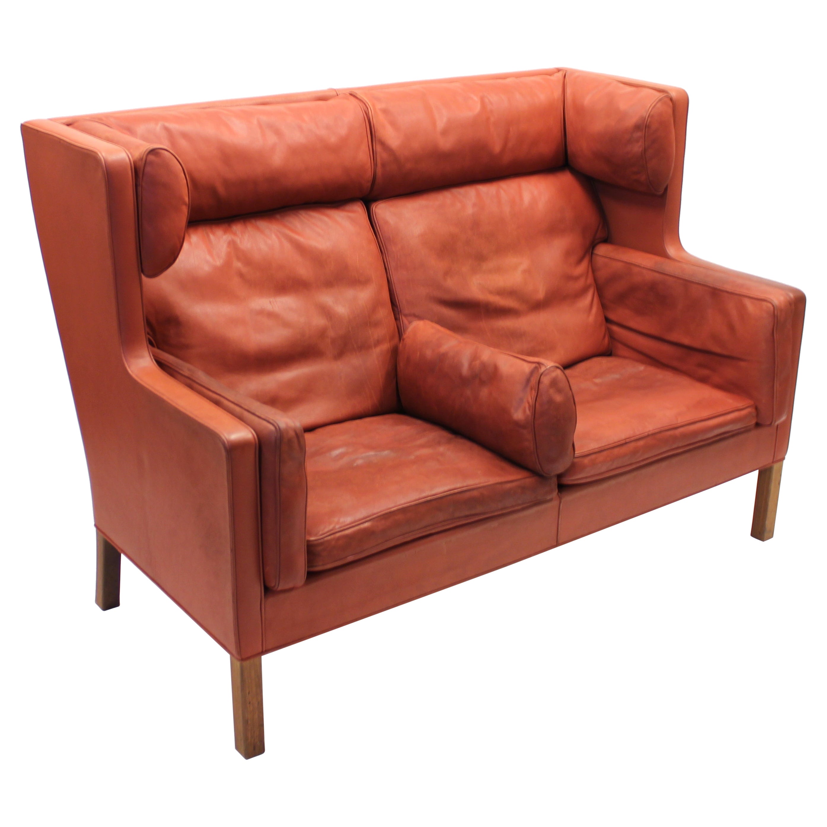 Børge Mogensen, Coupe Leather Sofa 2192, for Frederica, 1980s