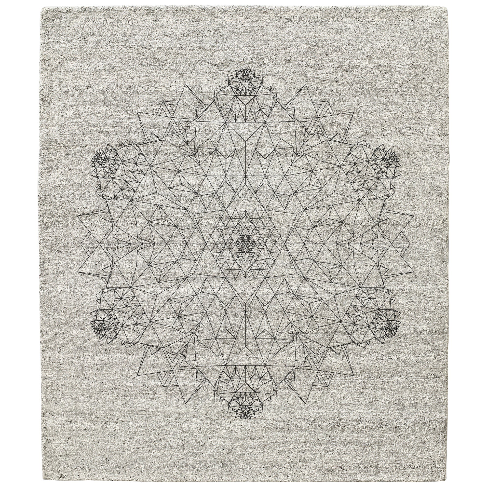 Verahedra Hand-Knotted Rug in Wool For Sale