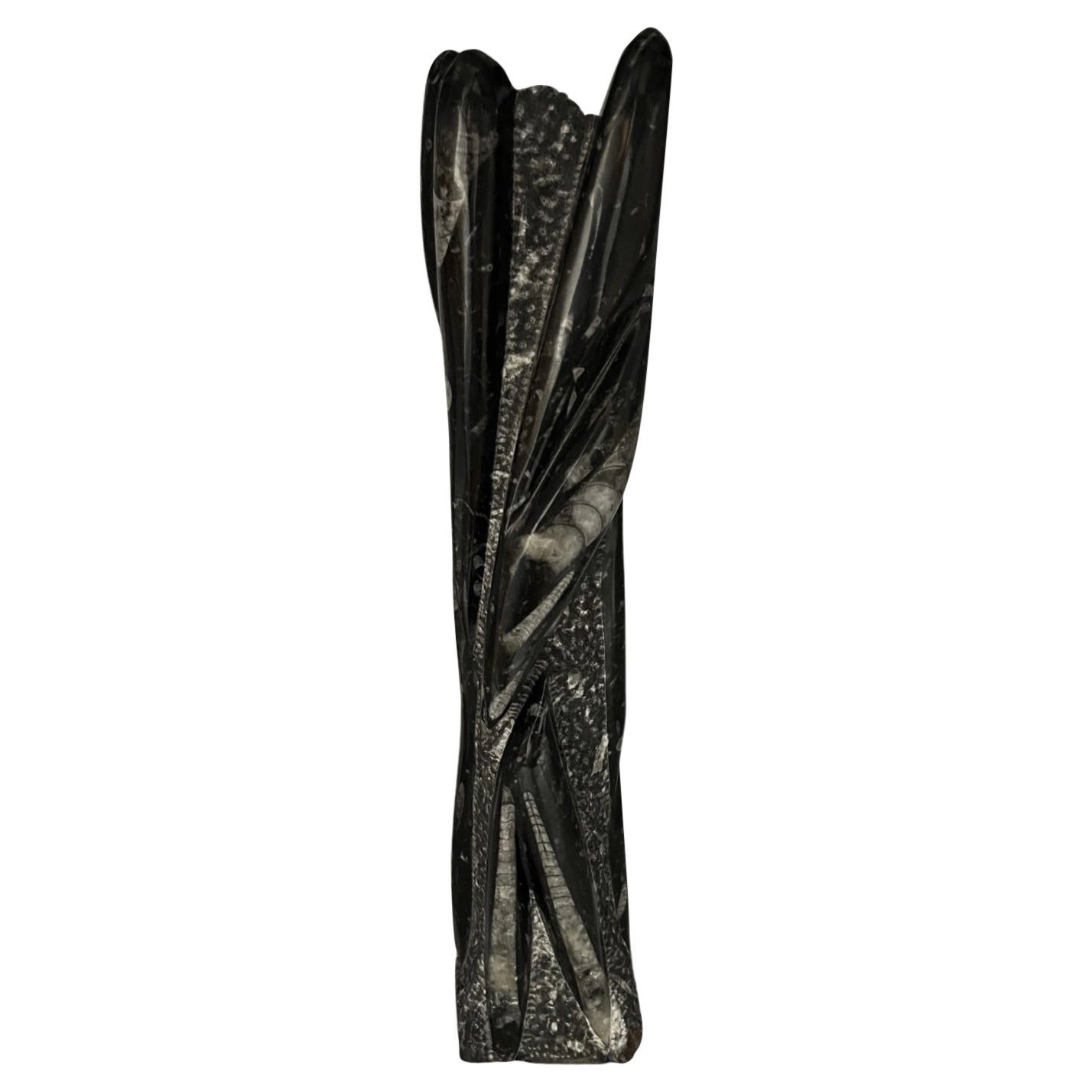 Orthoceras Fossil Tower Sculpture  For Sale