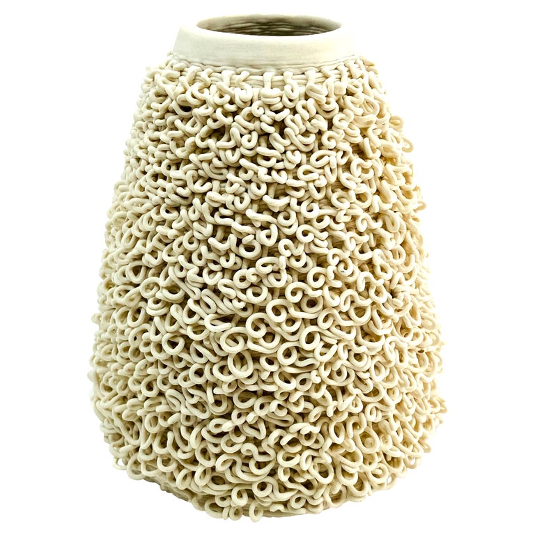 Ron Rael and Virginia San Fratello Loopy Vase 'White' For Sale