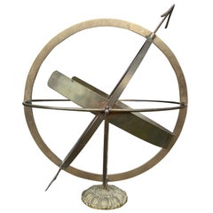 Antique 19th-Early 20th Century Brass Garden Armillary / Sundial