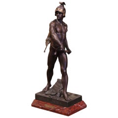 Sculpture en fonte française du 19ème siècle intitulée "Honor-Patria" signée E. Picault