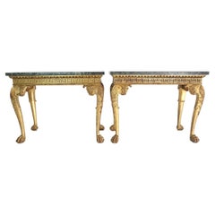 Anglo-Irish Regency Giltwood Side Tables in the Manner of William Kent, c. 1815