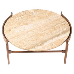 Bertha Schaefer Travertine Round Coffee Table