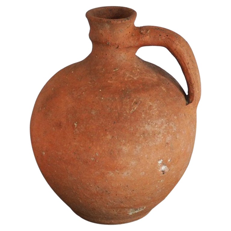 Antique Terracotta Wabi, Sabi Clay Vessel, c. 19th Century