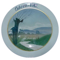 Vintage Rosenthal Art Nouveau Easter Plate from 1917