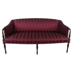 Antike Sheraton Revival Mahagoni Wohnzimmer Settee Sofa Love Seat Bench Federal