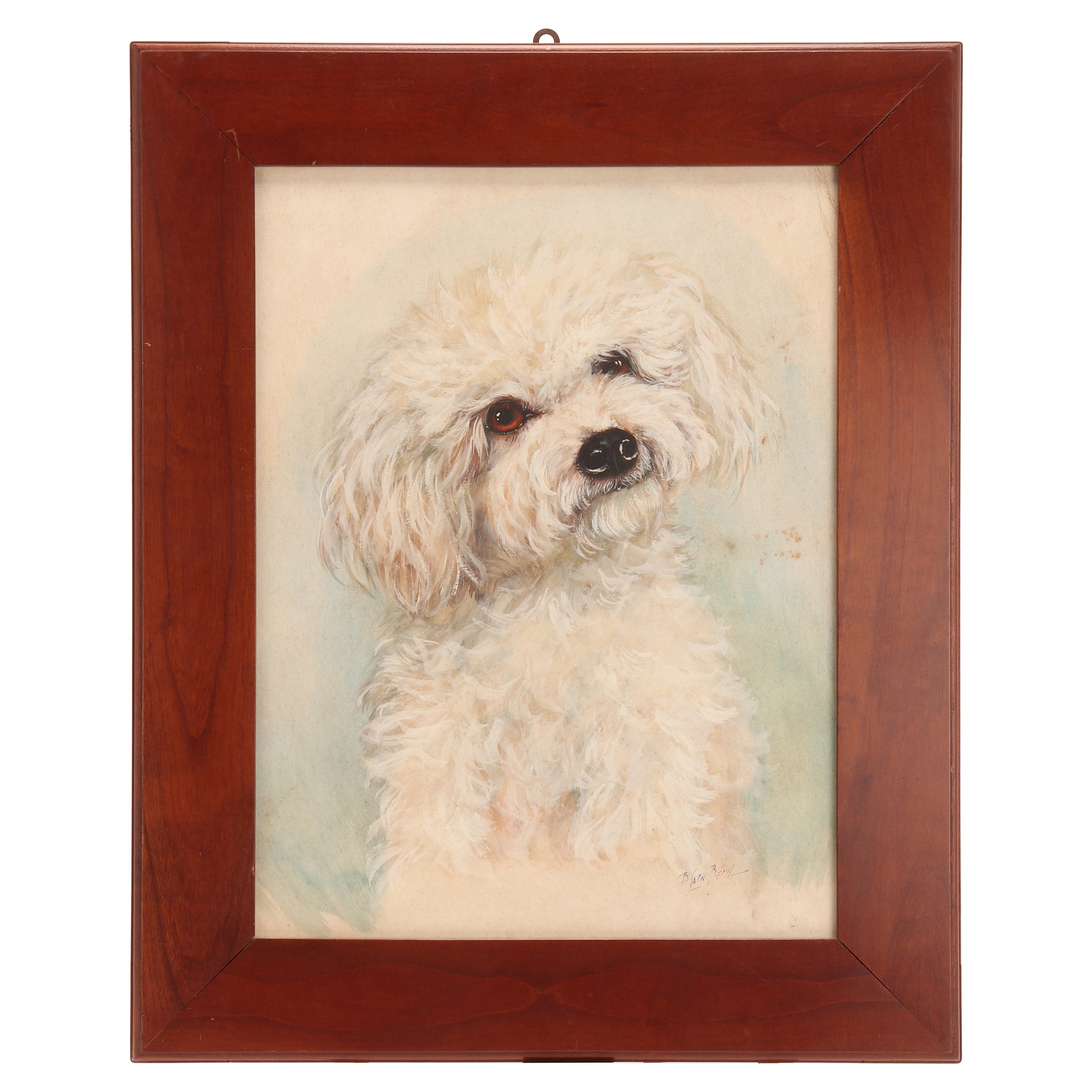 Watercolor Painting Depicting a Poodle, England, 1930 For Sale