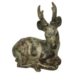 Royal Copenhagen Stoneware Figure of Resting Deer No 20507