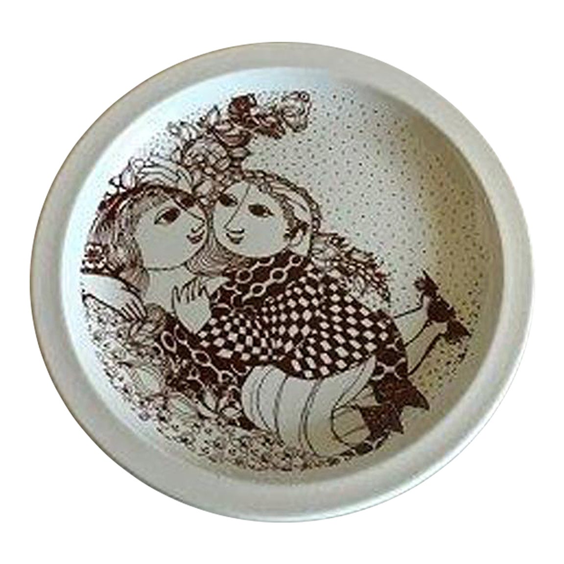 Bjorn Wiinblad, Nymolle Plate "The Luncheon on the Grass" No 3594 For Sale