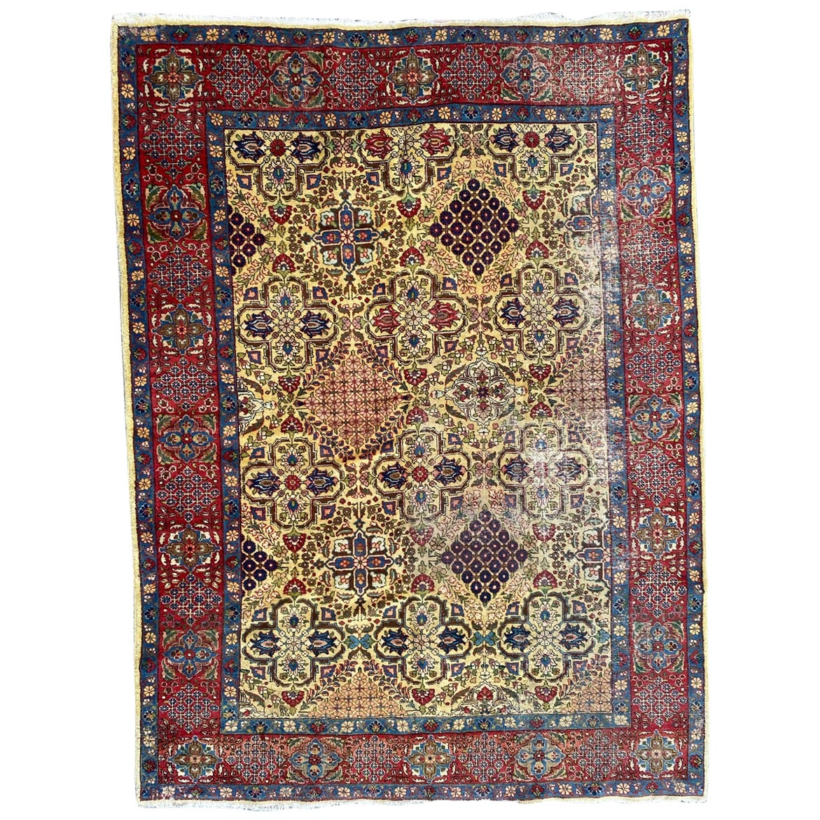 Bobyrug's Nice Antique Tabriz Rug (tapis ancien de Tabriz)