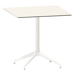 Alis Square Table, Aluminium Base and Ceramic Top, by Discipline Lab