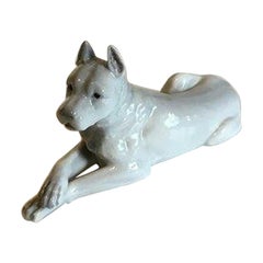 Heubach Lichte Porcelain Figurine of Dog/Boxer