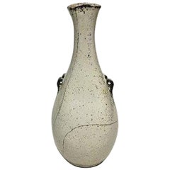 Kähler Stoneware Vase with White/Black Decoration