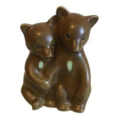 Vintage Knud Basse Denmark 2 Bear Cubs