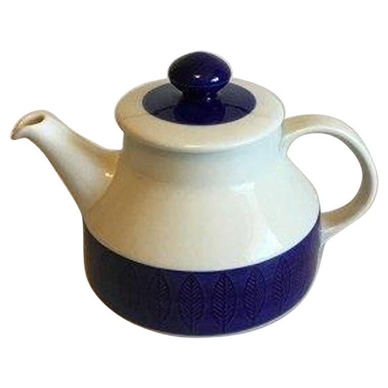 Rorstrand Blue Koka Tea Pot For Sale