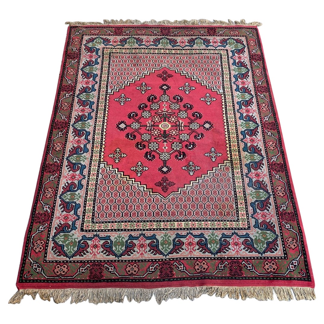 Magnifique tapis kairouan tunisien vintage de Bobyrug
