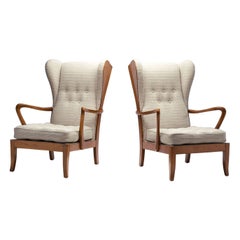Pair of Danish Øreklapstolen Chairs, Denmark, 1950s